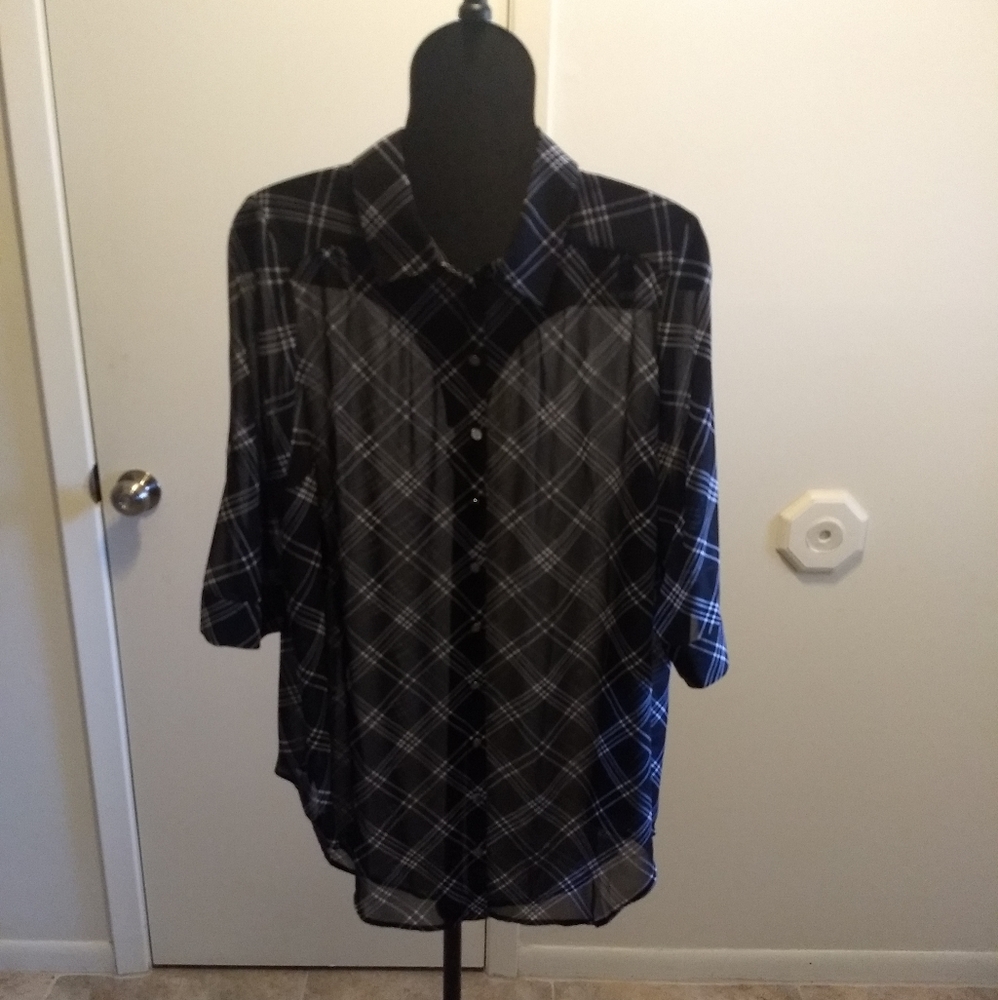 Torrid Sheer Button Down
